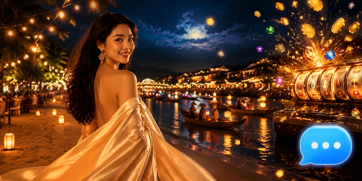 Người dùng tại Hội An trải nghiệm slot game jackpot trực tuyến trong không gian phố cổ