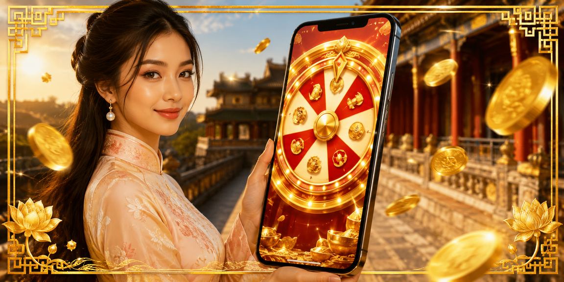 Không gian casino hiện đại tại Việt Nam – ánh đèn neon rực rỡ và bầu không khí sôi động